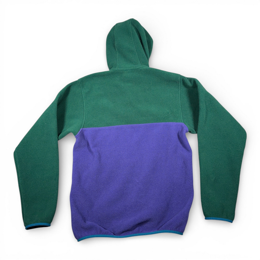 Patagonia Synchilla Sweater Mens SMALL Green Colorblock Hoodie Fleece Pullover - Picture 3 of 11